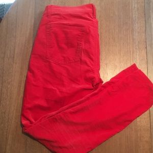 Gap cord legging jean in red